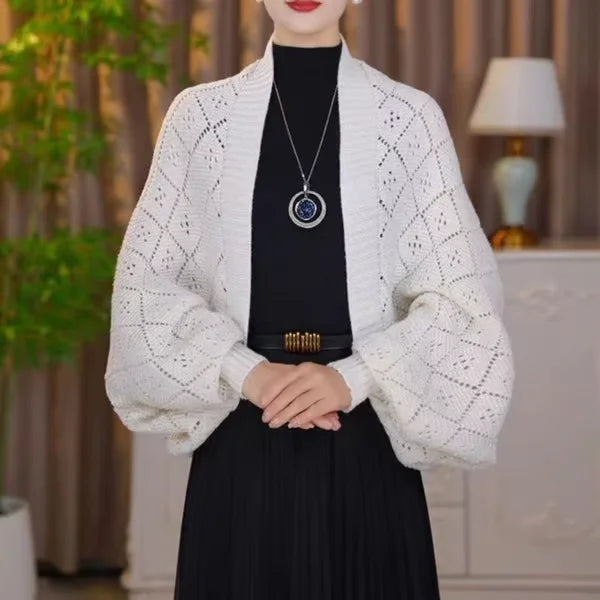Chaqueta Bolero de Punto para Mujer para un Estilo Cálido y Cómodo de Invierno