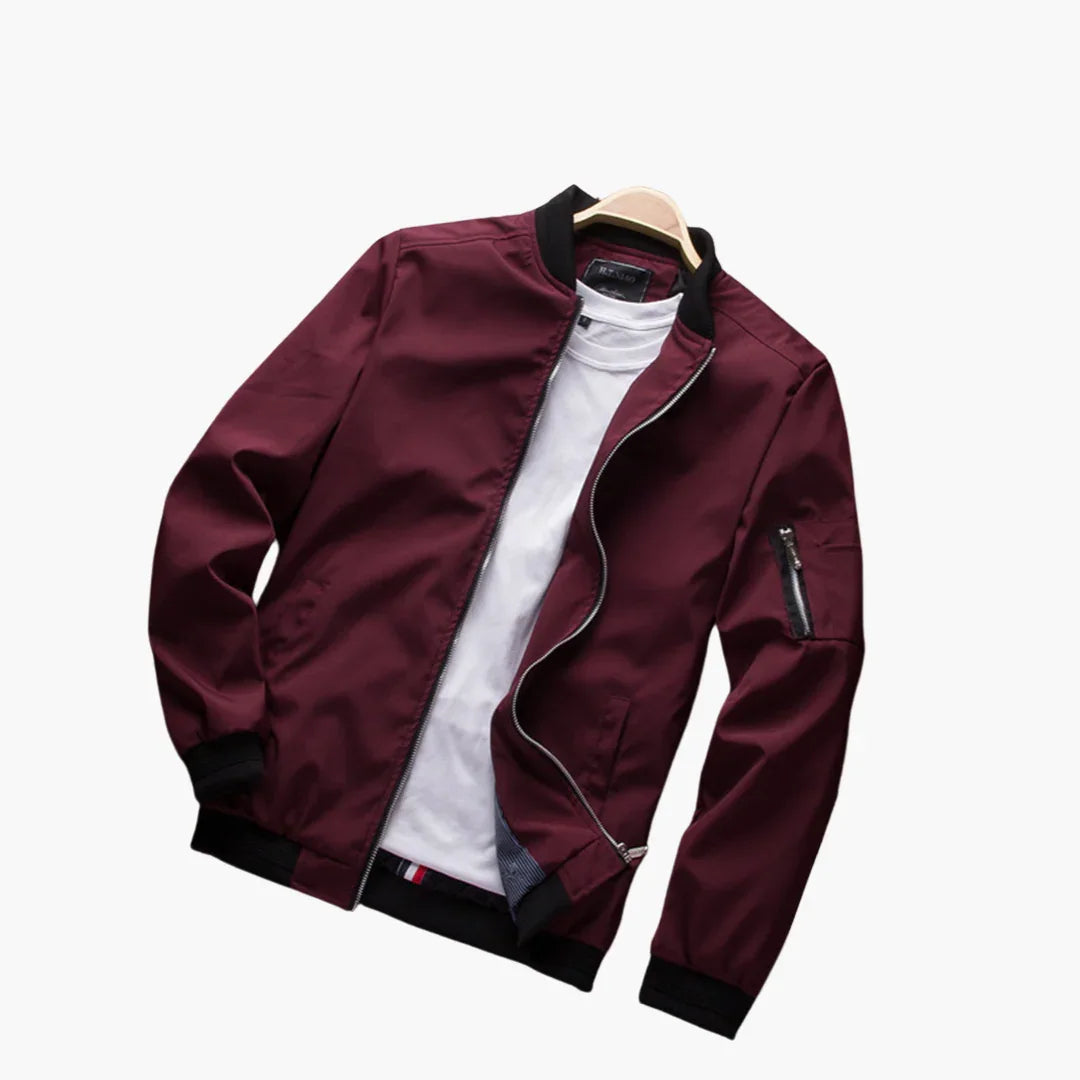 Chaqueta bomber ligera ajustada para hombre para primavera y verano