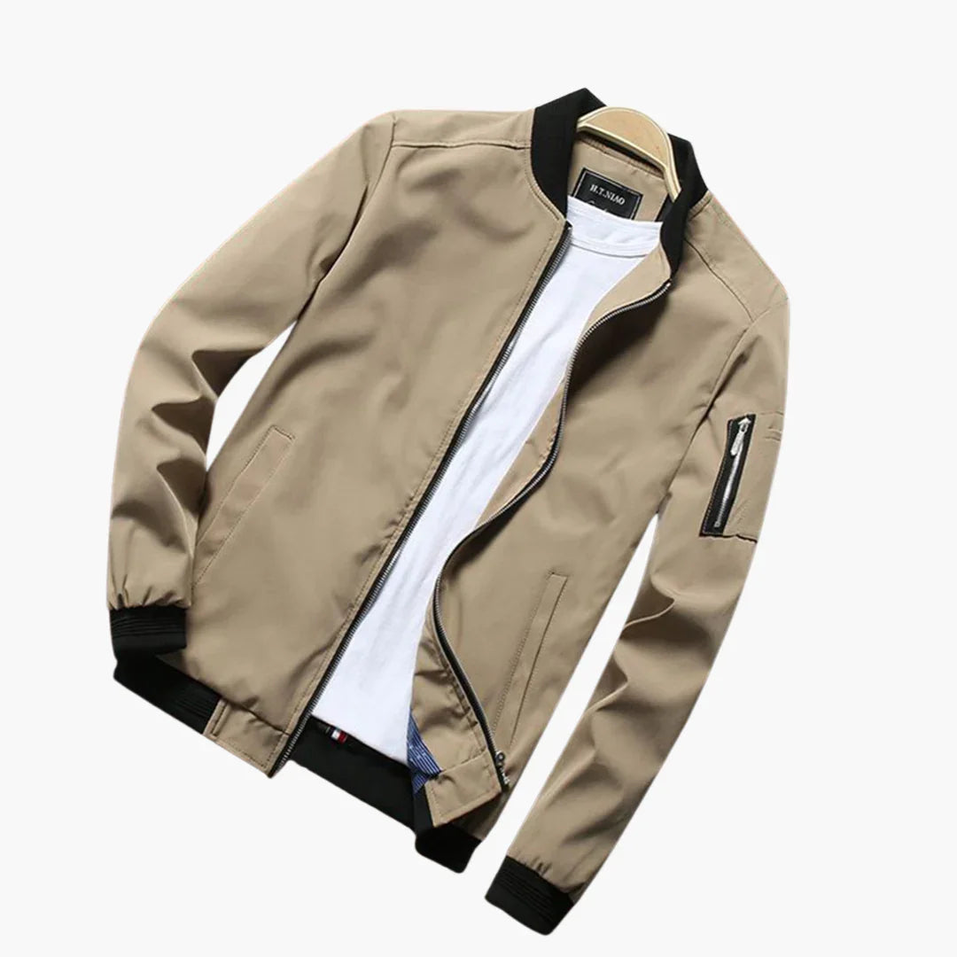 Chaqueta bomber ligera ajustada para hombre para primavera y verano