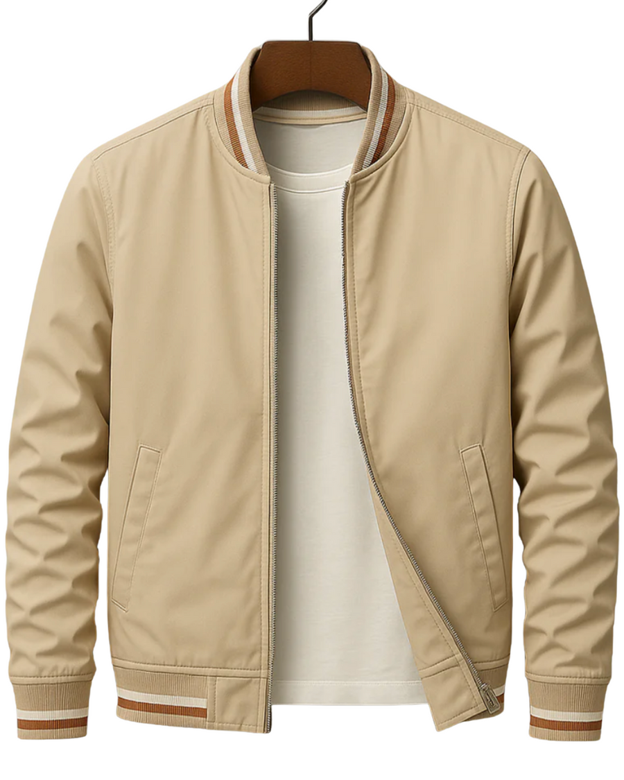Chaqueta bomber para hombre con cremallera
