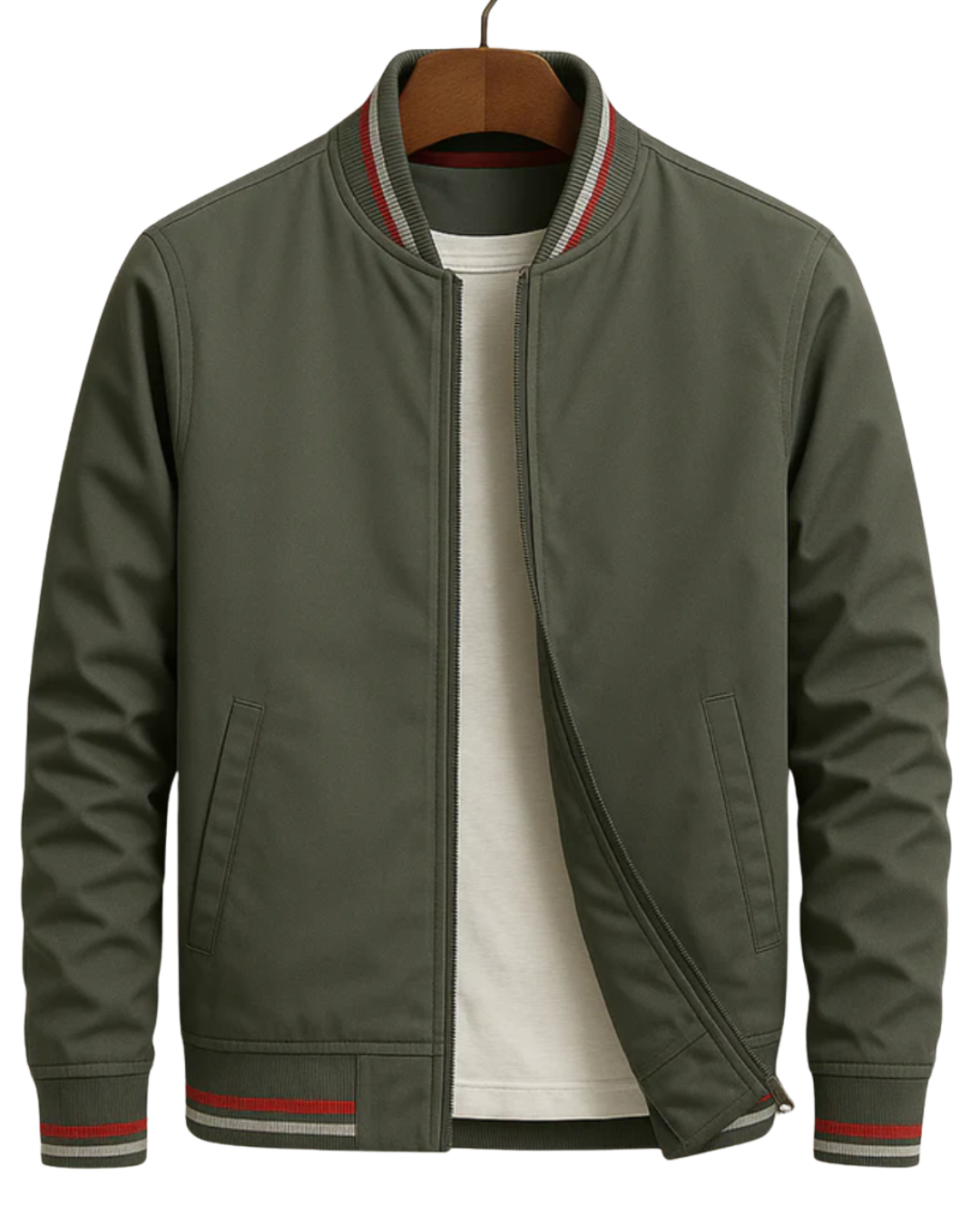 Chaqueta bomber para hombre con cremallera