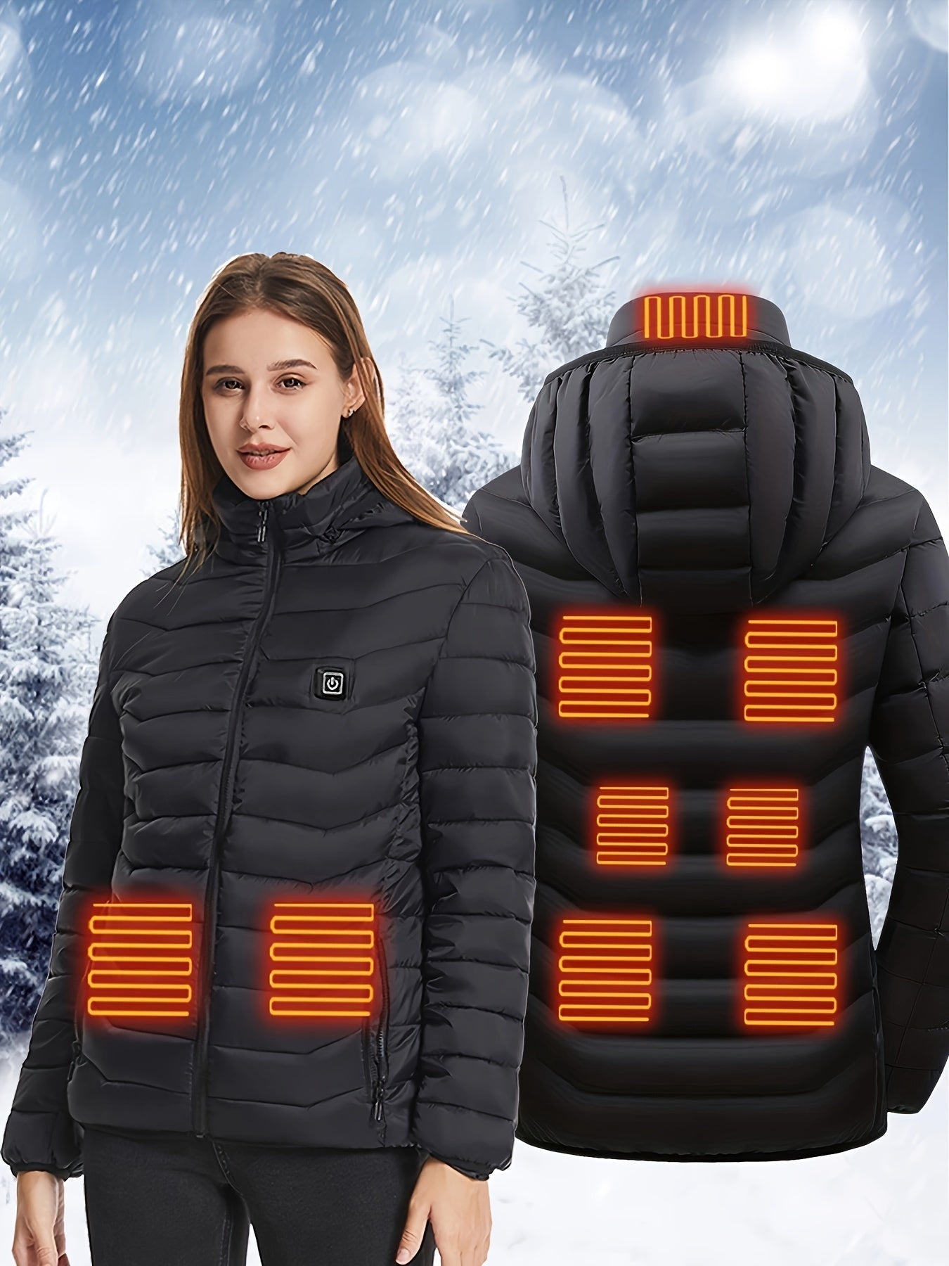 Chaqueta calefactable para mujer: ligera y recargable por USB
