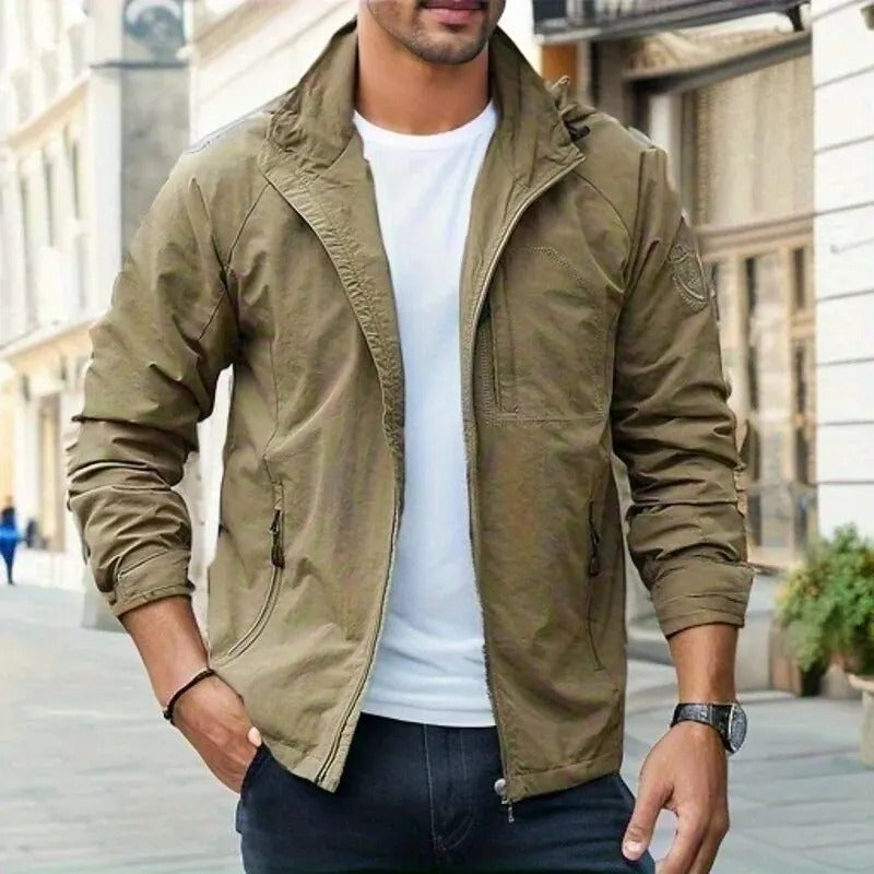 Chaqueta cargo para hombre: repelente al agua y transpirable