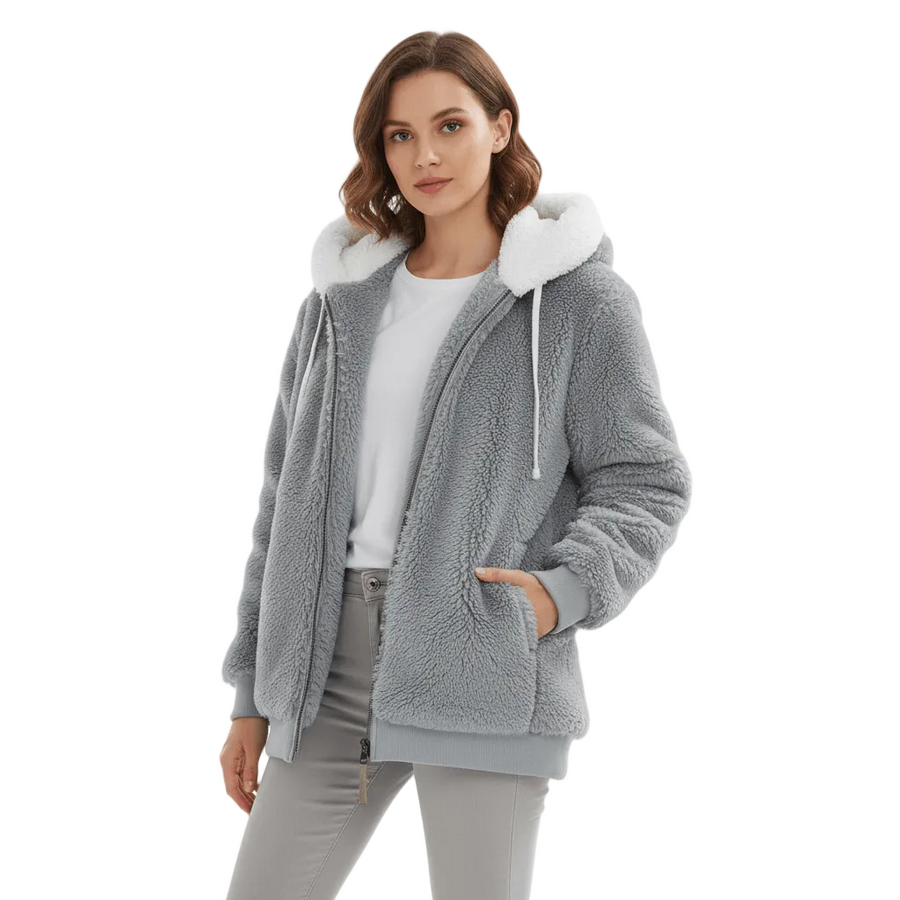 Chaqueta casual con capucha para mujer