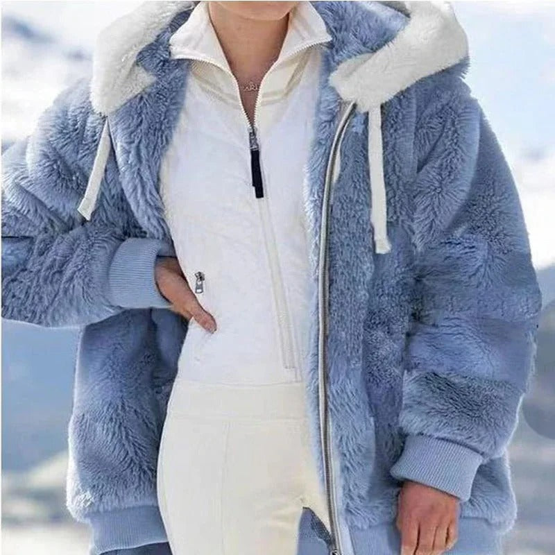 Chaqueta casual con capucha para mujer