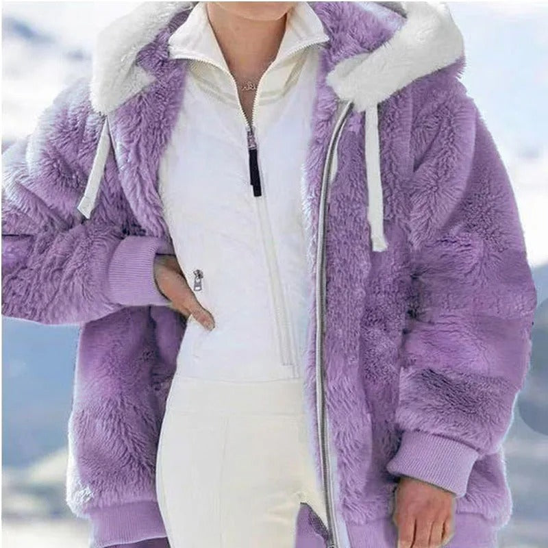 Chaqueta casual con capucha para mujer
