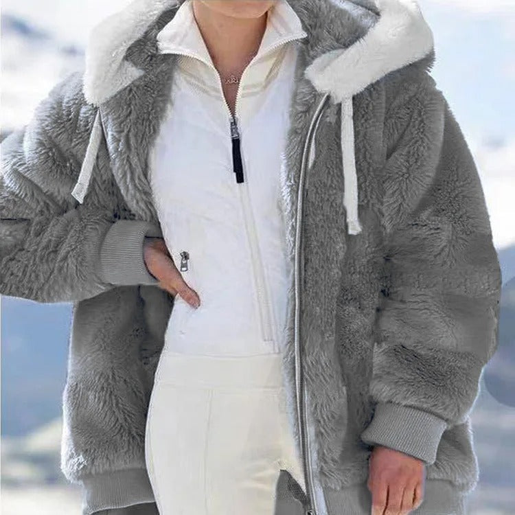 Chaqueta casual con capucha para mujer