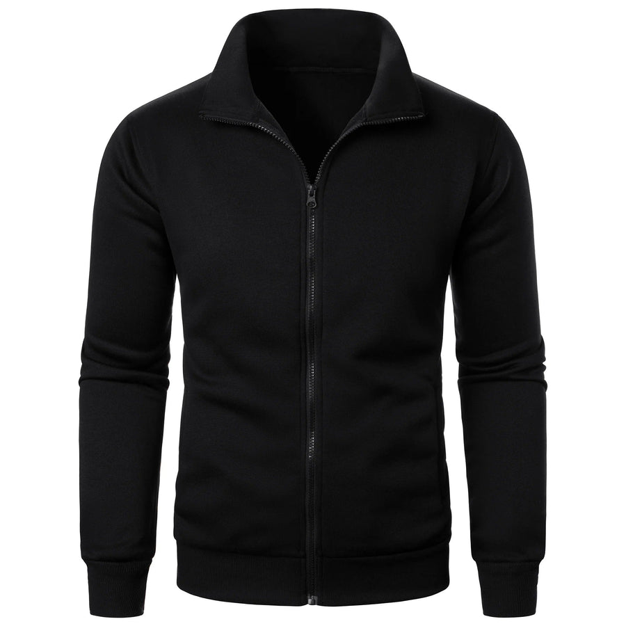 Chaqueta casual para hombre con cuello alto y cremallera