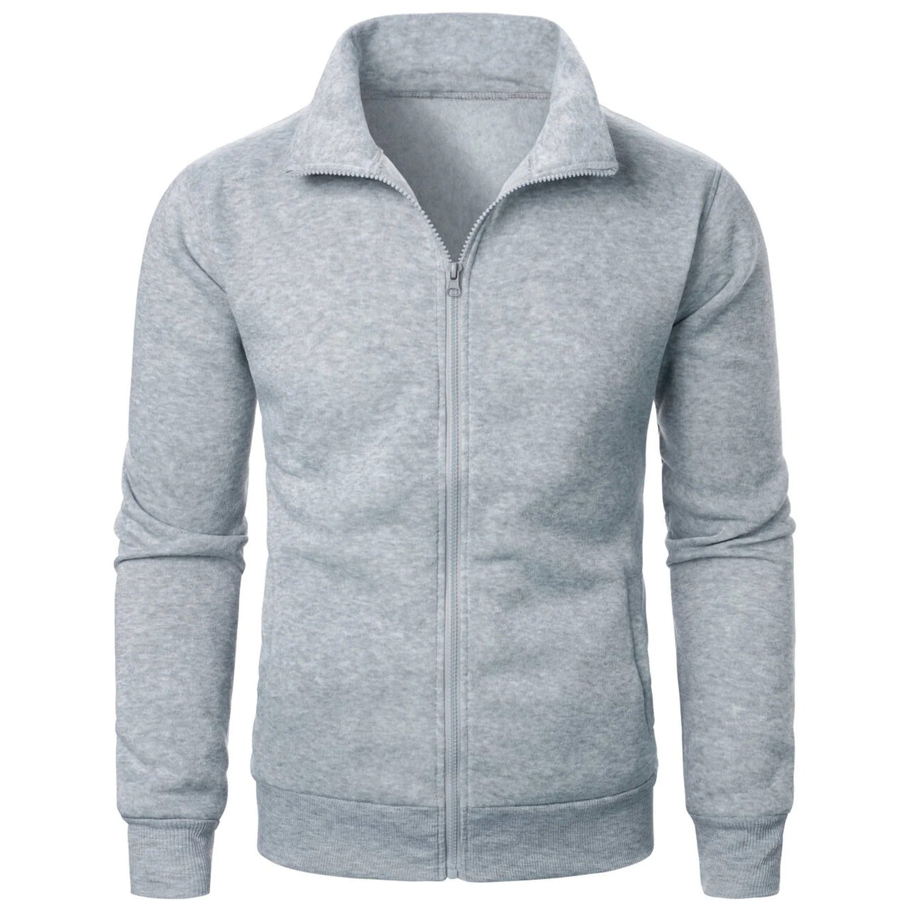 Chaqueta casual para hombre con cuello alto y cremallera