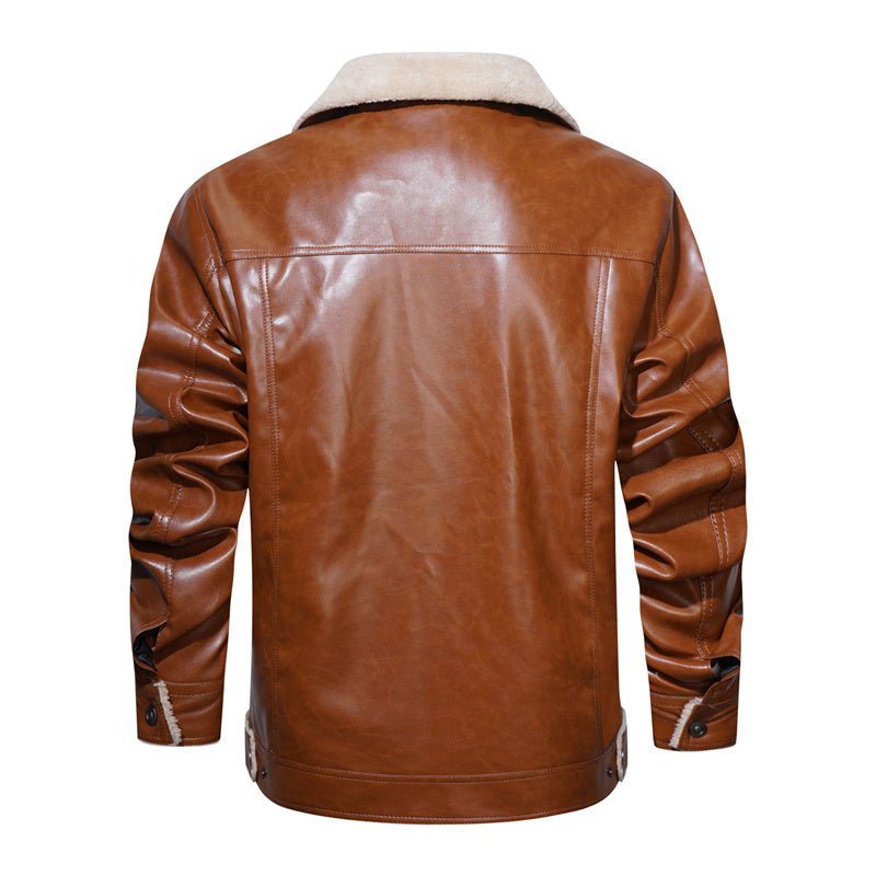 Chaqueta casual para hombre con cuello borrego