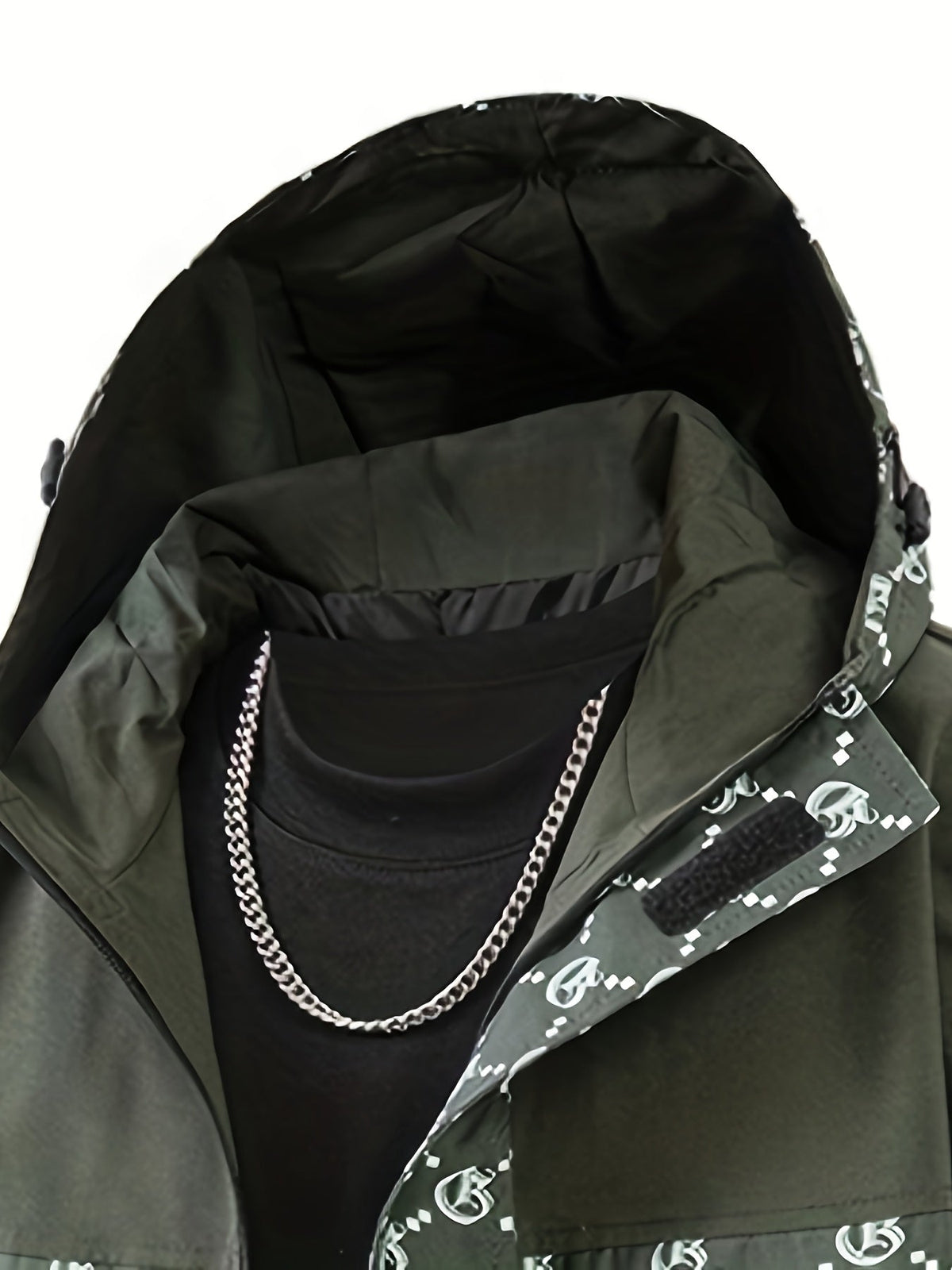 Chaqueta con capucha para hombre | Corte regular | Cortavientos con cremallera | Estilo casual para exterior