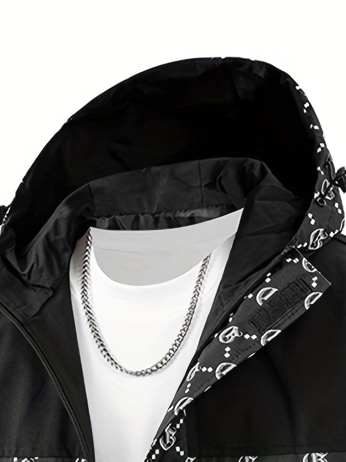 Chaqueta con capucha para hombre | Corte regular | Cortavientos con cremallera | Estilo casual para exterior