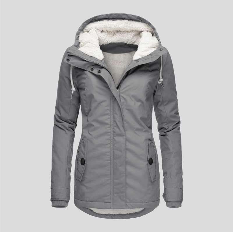 Chaqueta con capucha y forro interior