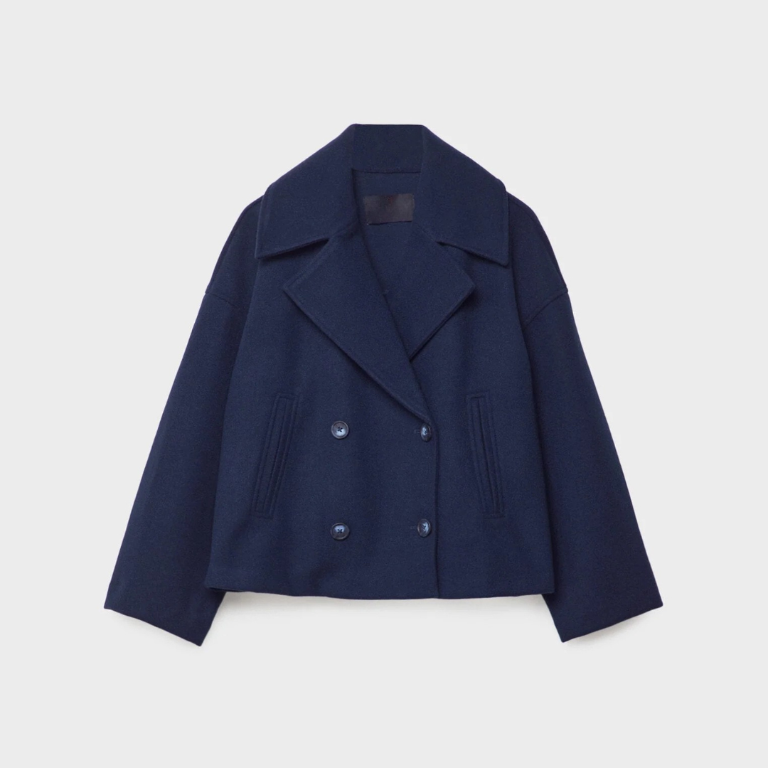 Chaqueta corta cruzada para mujer de otoño e invierno