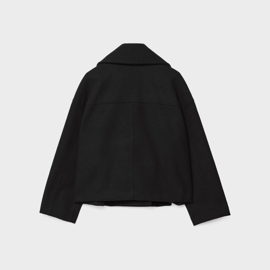 Chaqueta corta cruzada para mujer de otoño e invierno