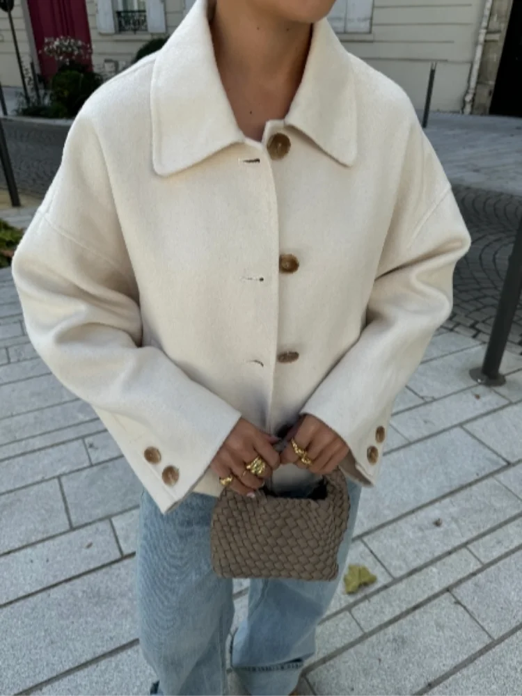Chaqueta corta holgada para mujer