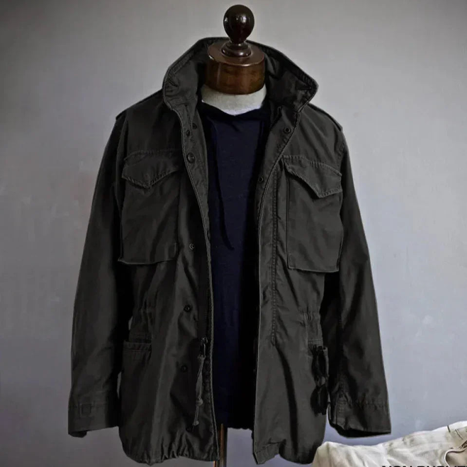 Chaqueta de campo vintage con cintura ajustable
