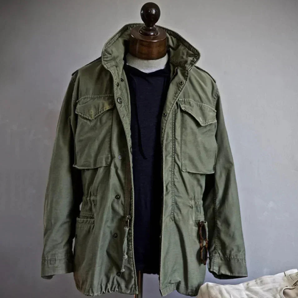 Chaqueta de campo vintage con cintura ajustable