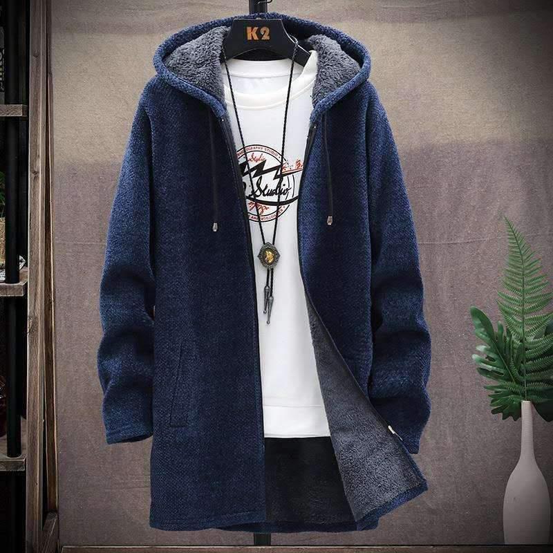 Chaqueta de forro polar cálida para hombre superelástica con hombros estructurados