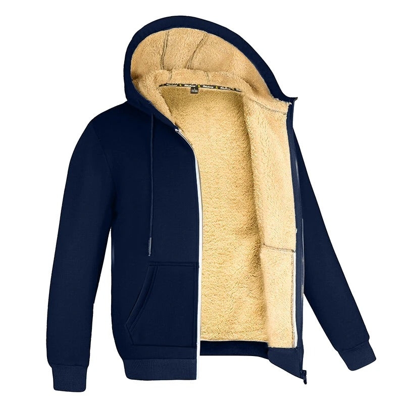Chaqueta de forro polar gruesa y cálida para hombre