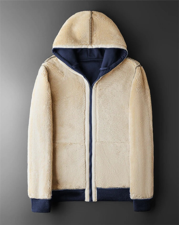 Chaqueta de forro polar gruesa y cálida para hombre