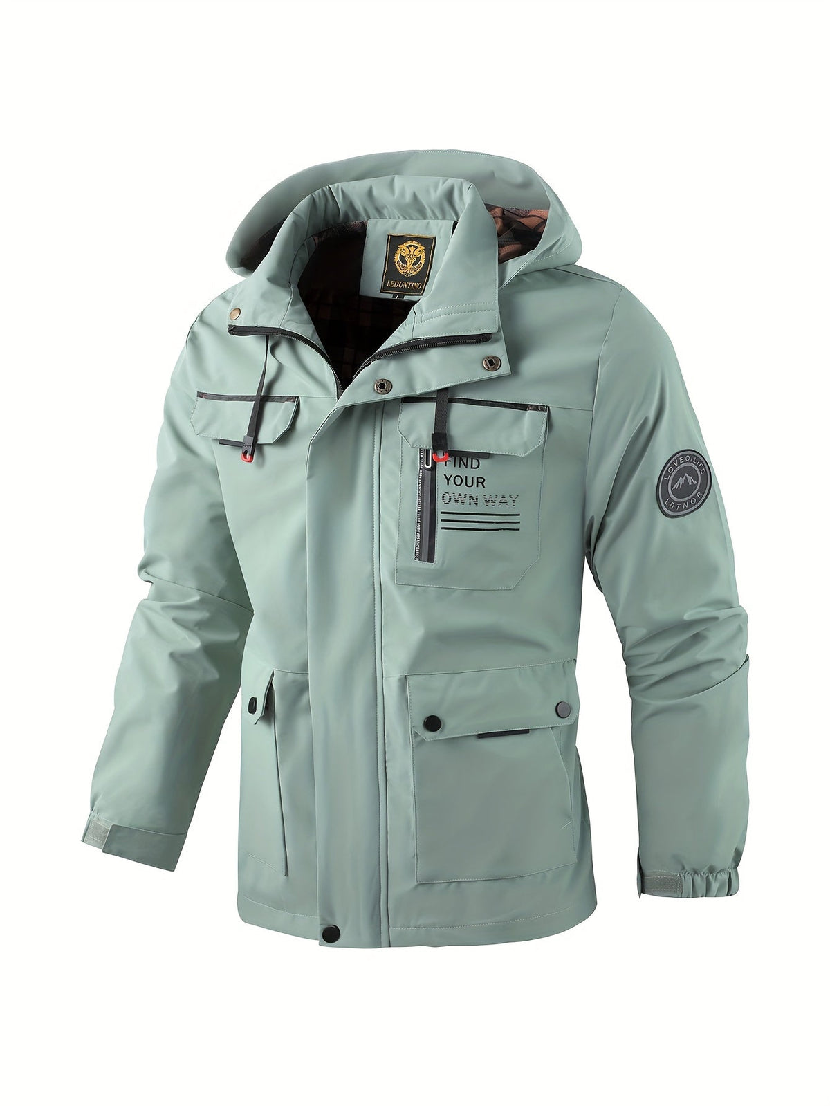 Chaqueta de hombre estilo utility con capucha