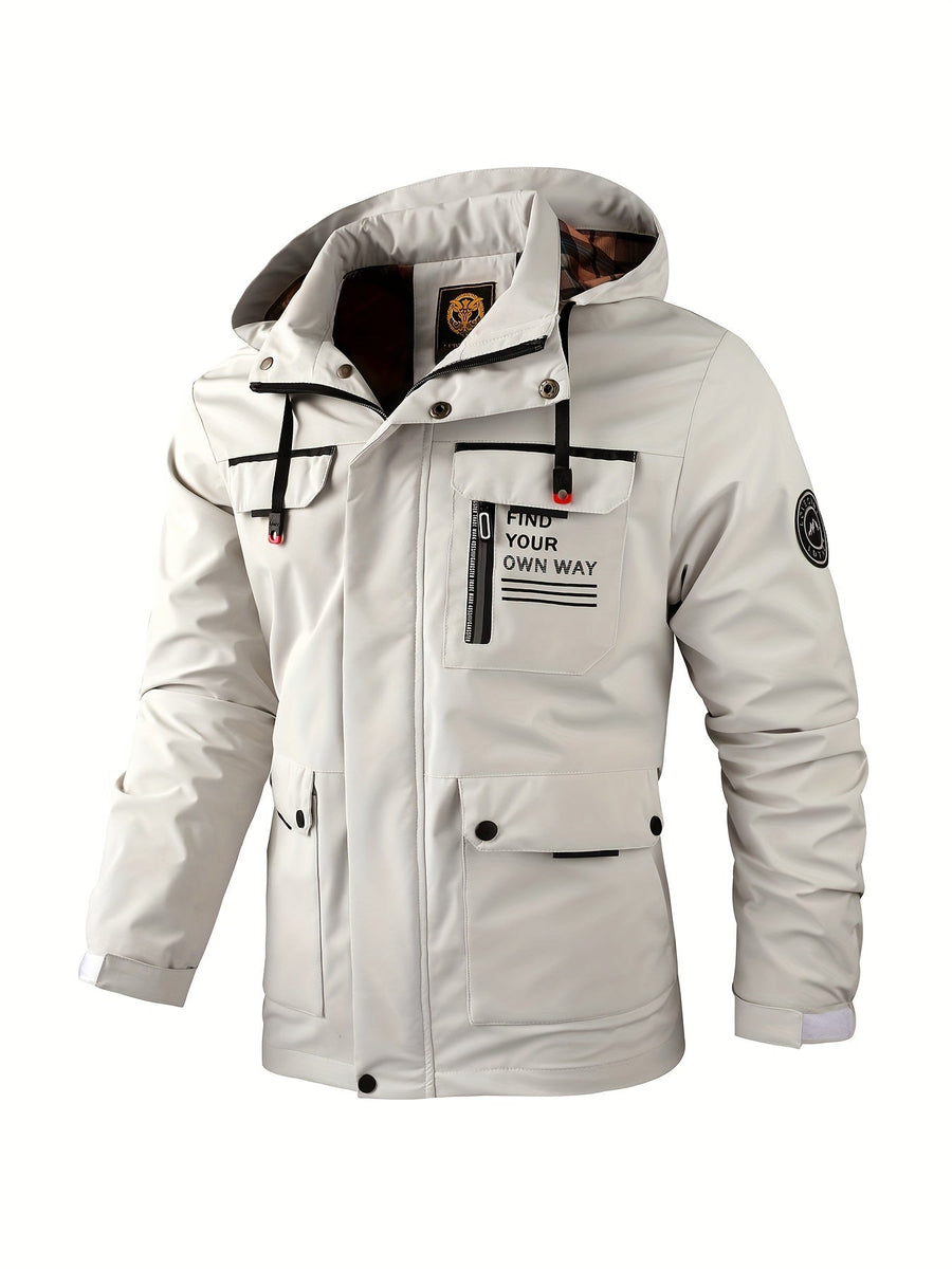 Chaqueta de hombre estilo utility con capucha