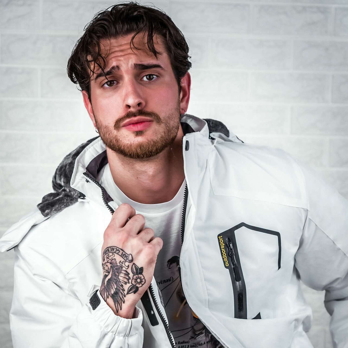 Chaqueta de invierno cálida para hombre - Chaqueta de esquí impermeable