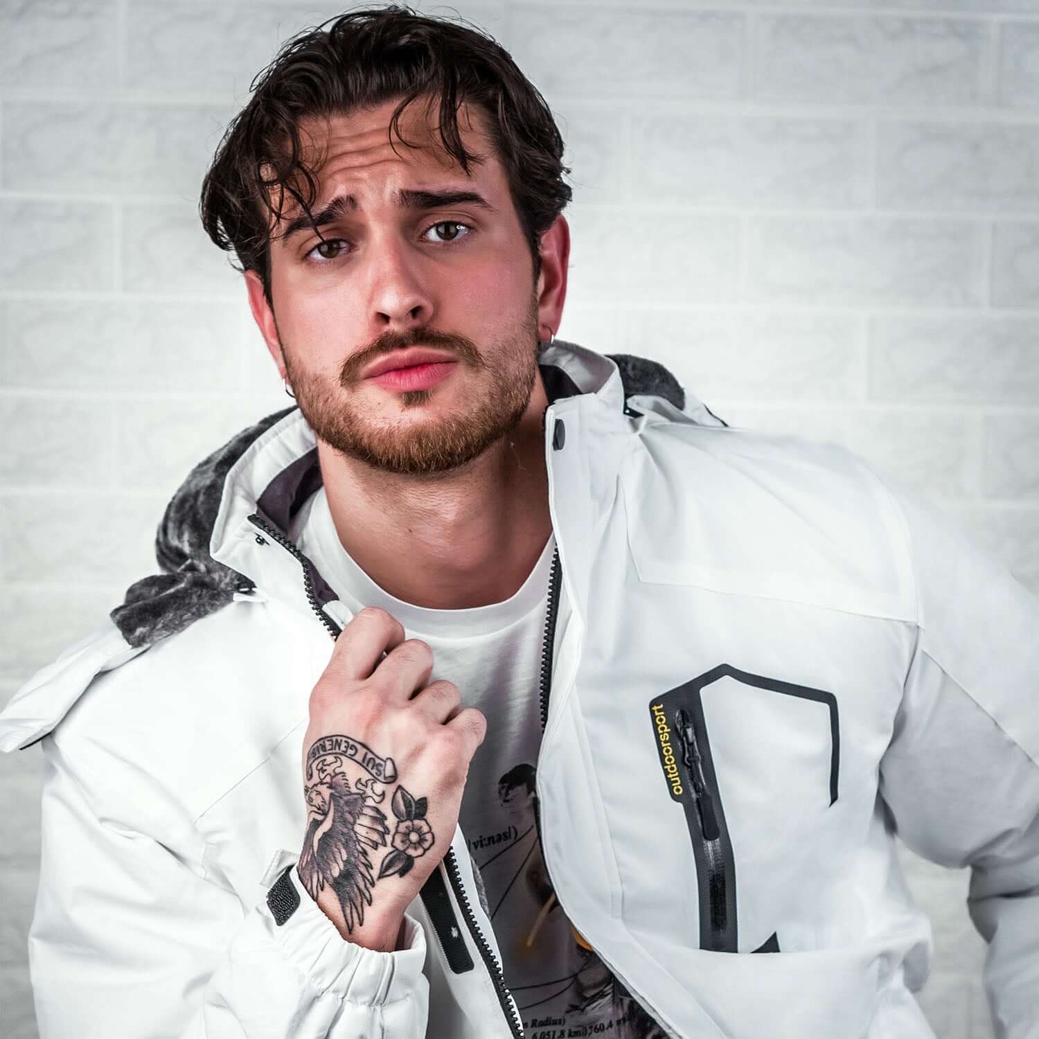Chaqueta de invierno cálida para hombre - Chaqueta de esquí impermeable