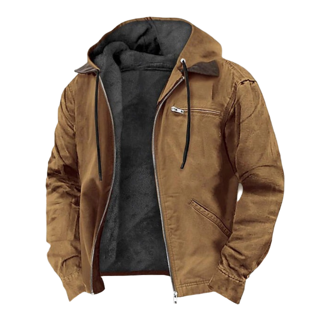 Chaqueta de invierno para hombre con capucha de diseño moderno en material transpirable