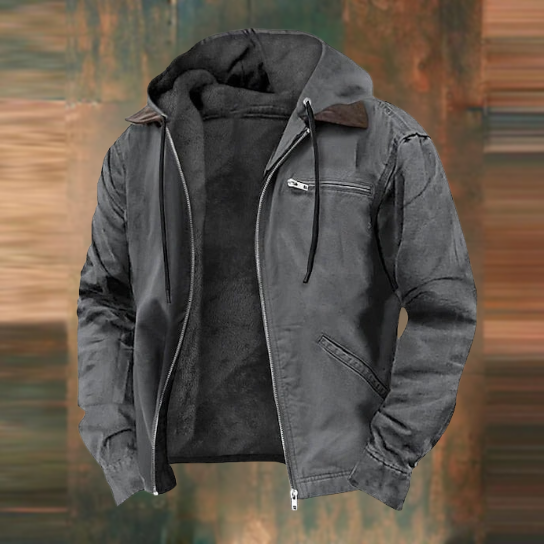 Chaqueta de invierno para hombre con capucha de diseño moderno en material transpirable