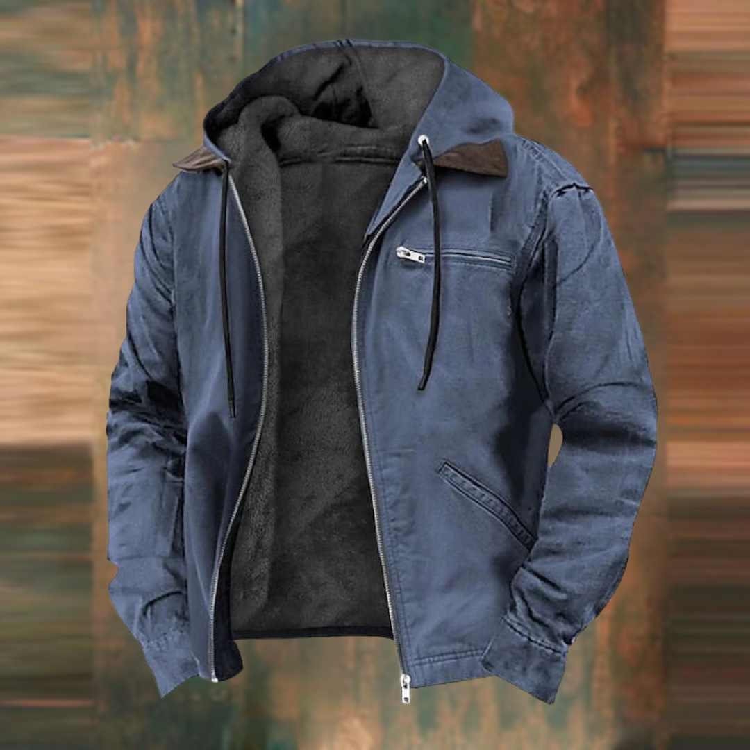 Chaqueta de invierno para hombre con capucha de diseño moderno en material transpirable