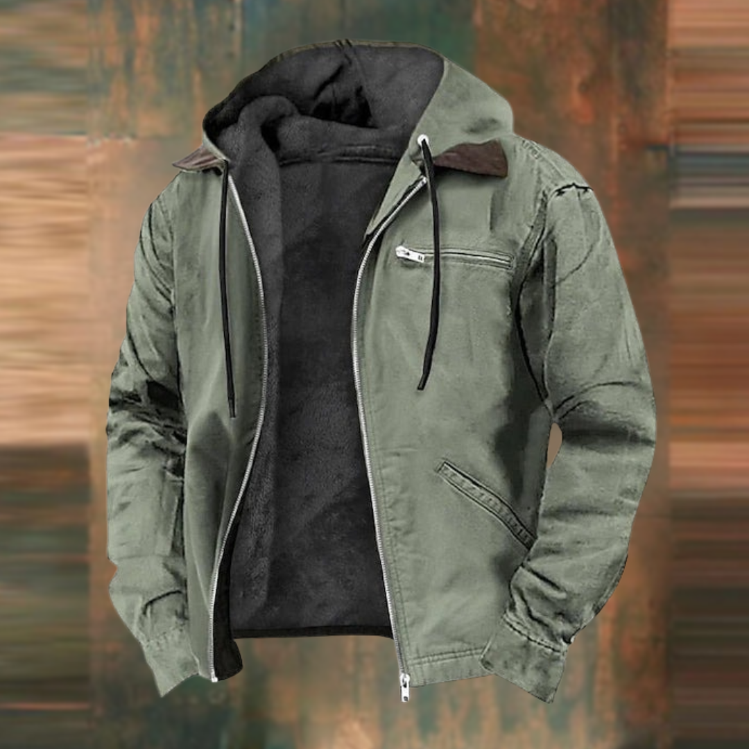 Chaqueta de invierno para hombre con capucha de diseño moderno en material transpirable