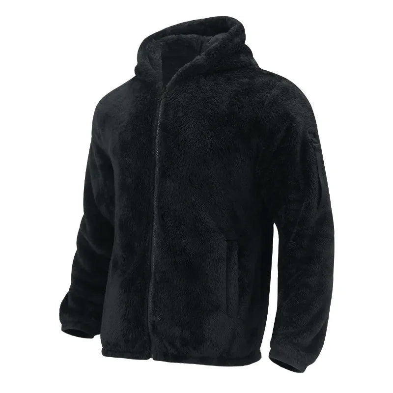 Chaqueta de invierno para hombre para días fríos con capucha y prácticos bolsillos