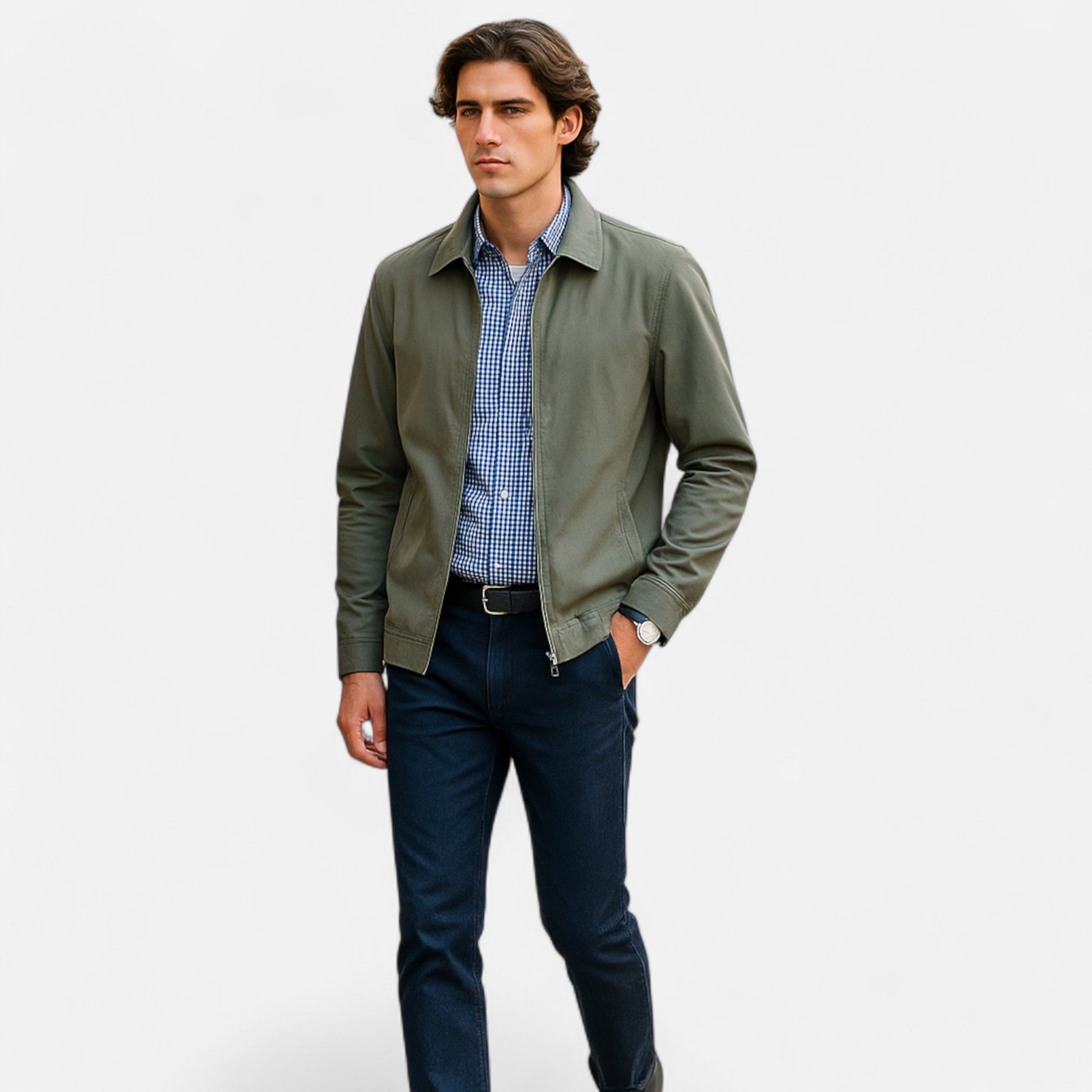 Chaqueta de negocios para hombre con corte elegante para primavera