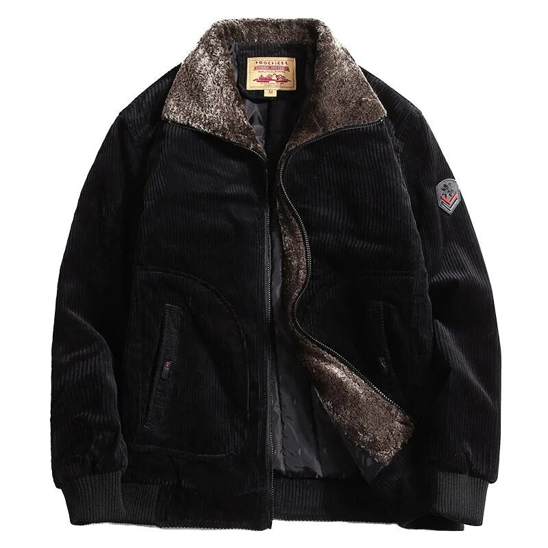 Chaqueta de pana clásica de invierno para hombre