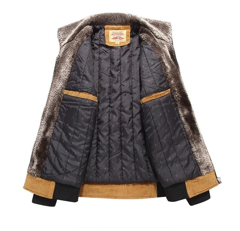 Chaqueta de pana clásica de invierno para hombre
