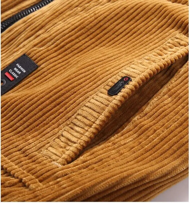 Chaqueta de pana clásica de invierno para hombre