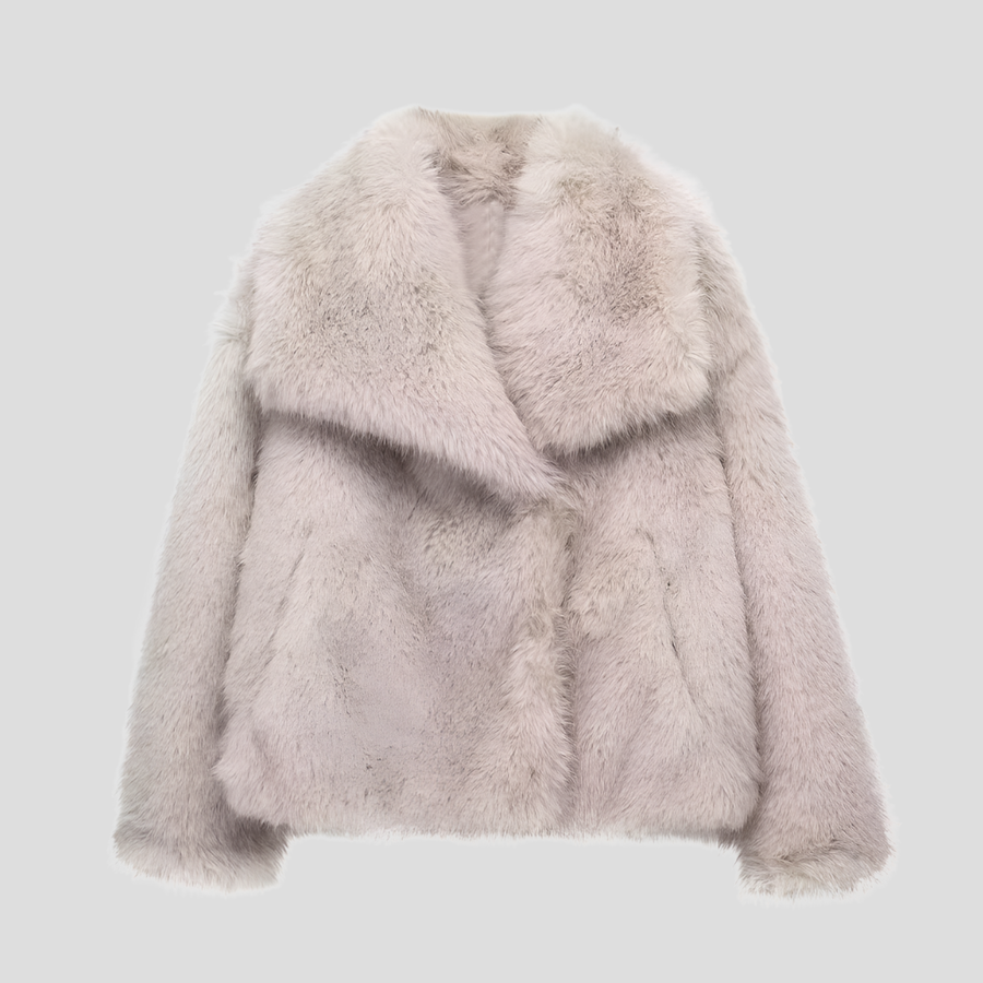 Chaqueta de pelo sintético para mujer