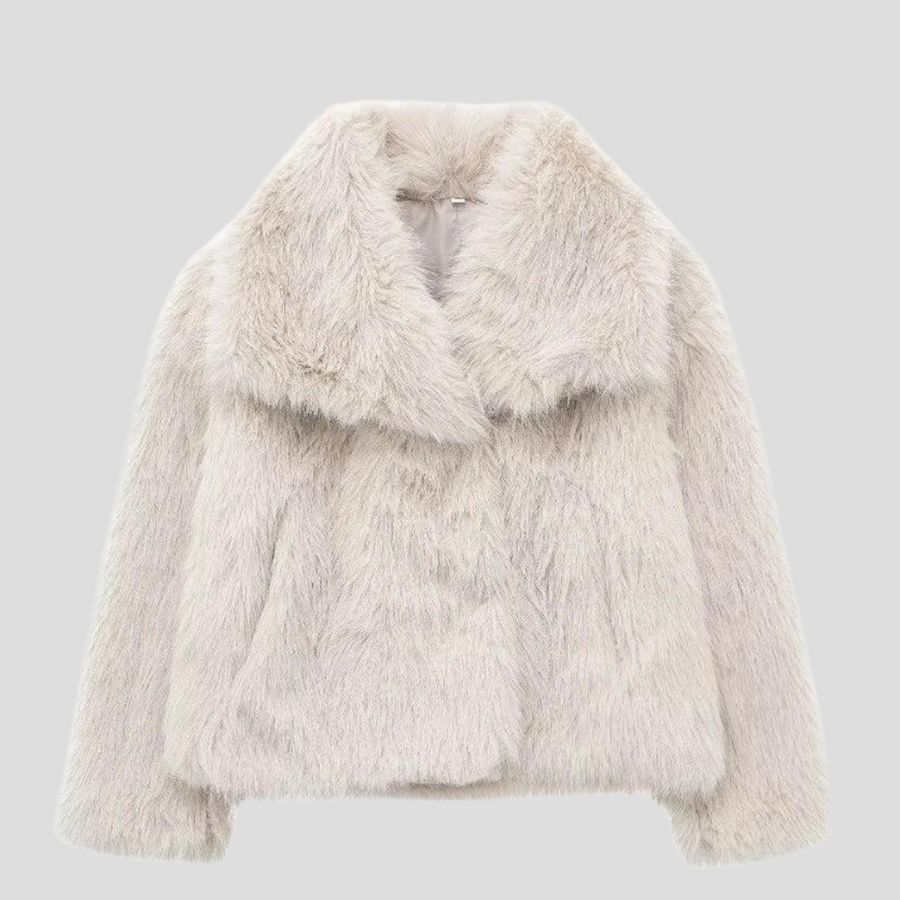 Chaqueta de pelo sintético para mujer