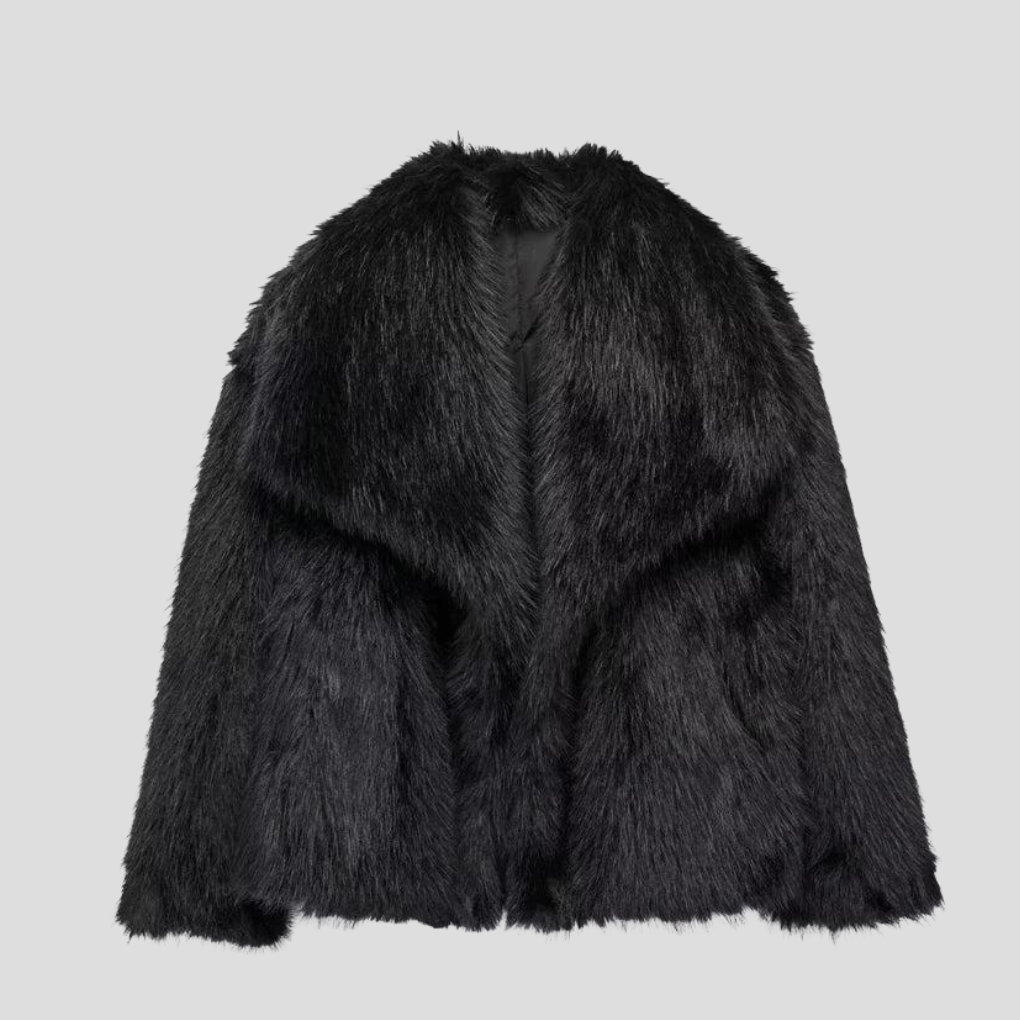 Chaqueta de pelo sintético para mujer