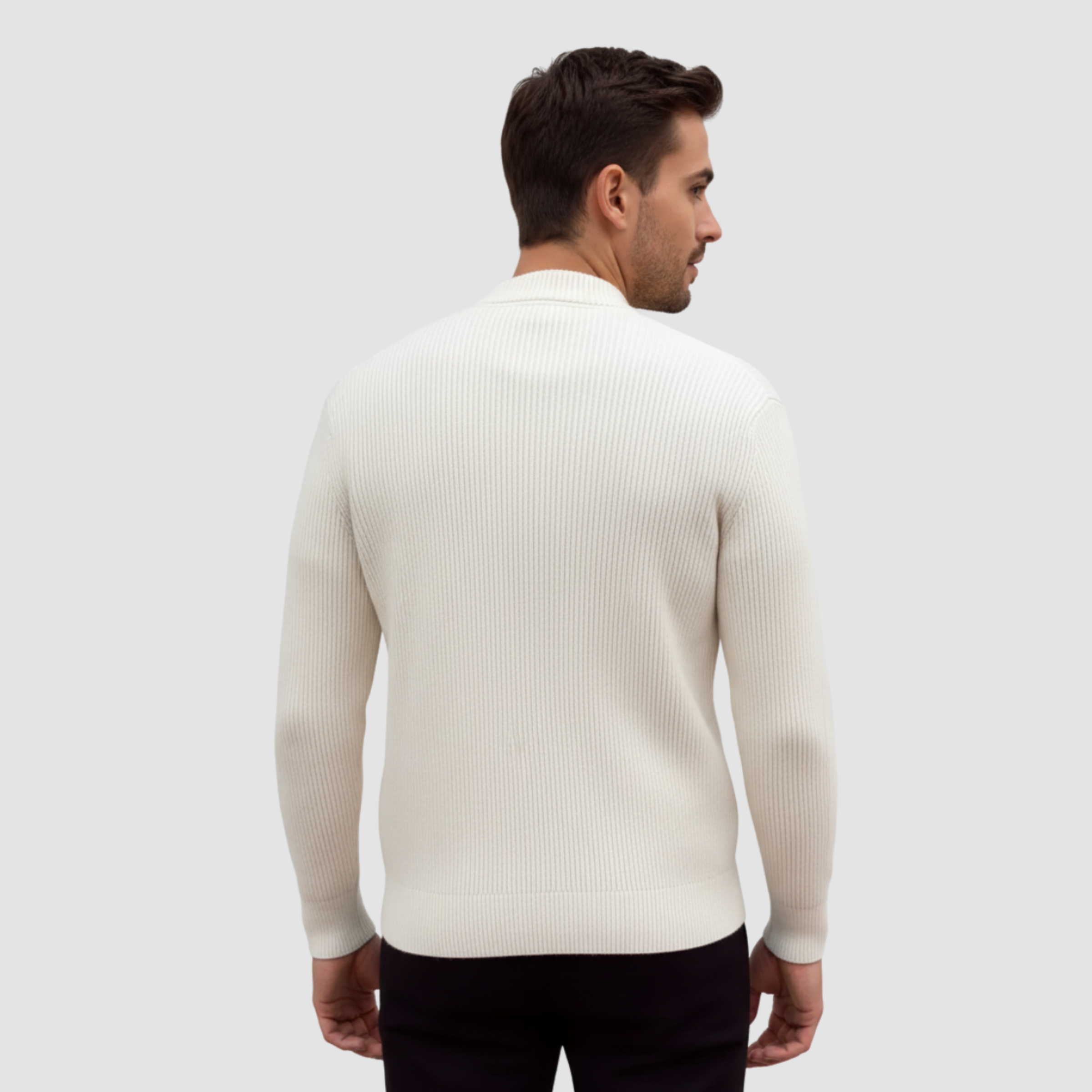 Chaqueta de punto con cremallera para hombre