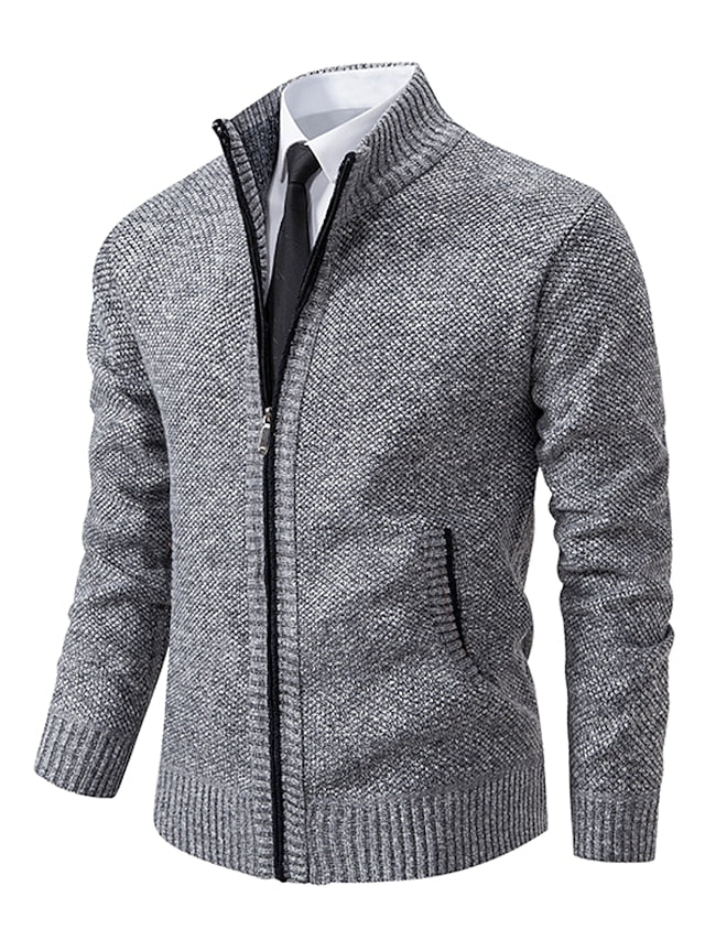 Chaqueta de punto con cremallera para hombre