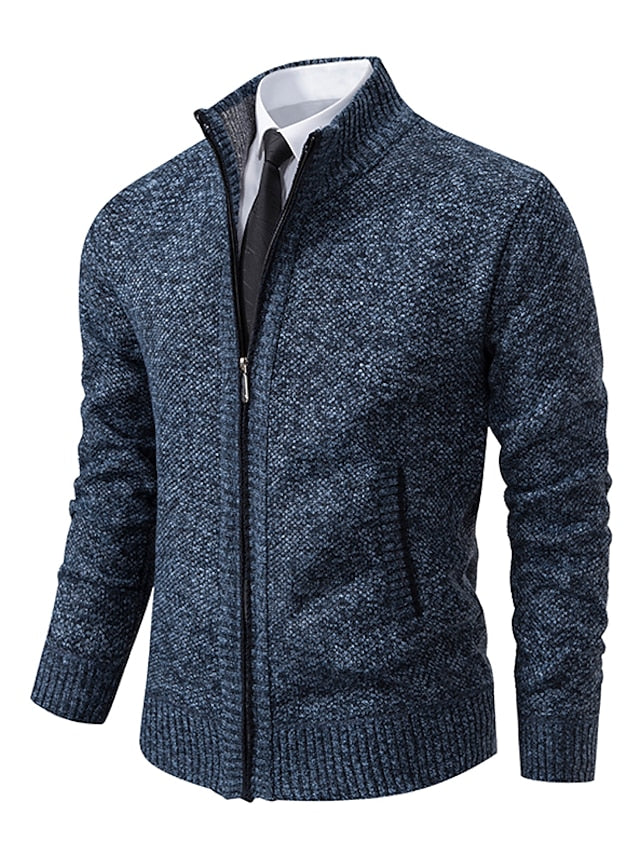 Chaqueta de punto con cremallera para hombre