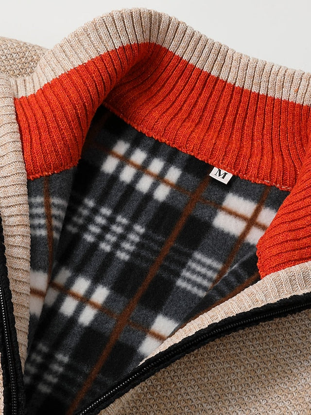 Chaqueta de punto con cremallera para hombre