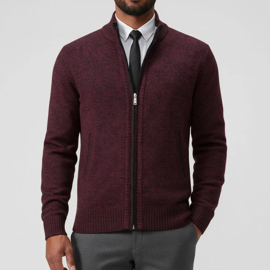 Chaqueta de punto para hombre con cremallera
