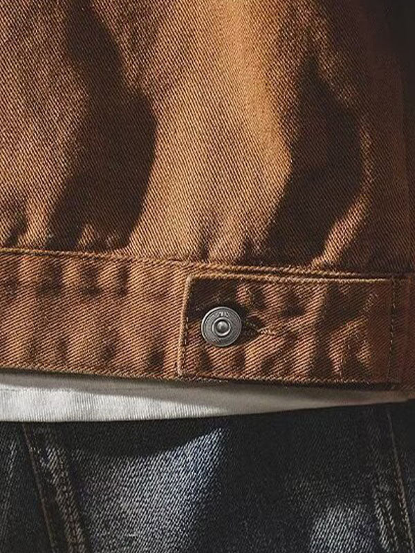 Chaqueta de trabajo cargo para hombre estilo vintage americano, chaqueta retro resistente de diseño clásico