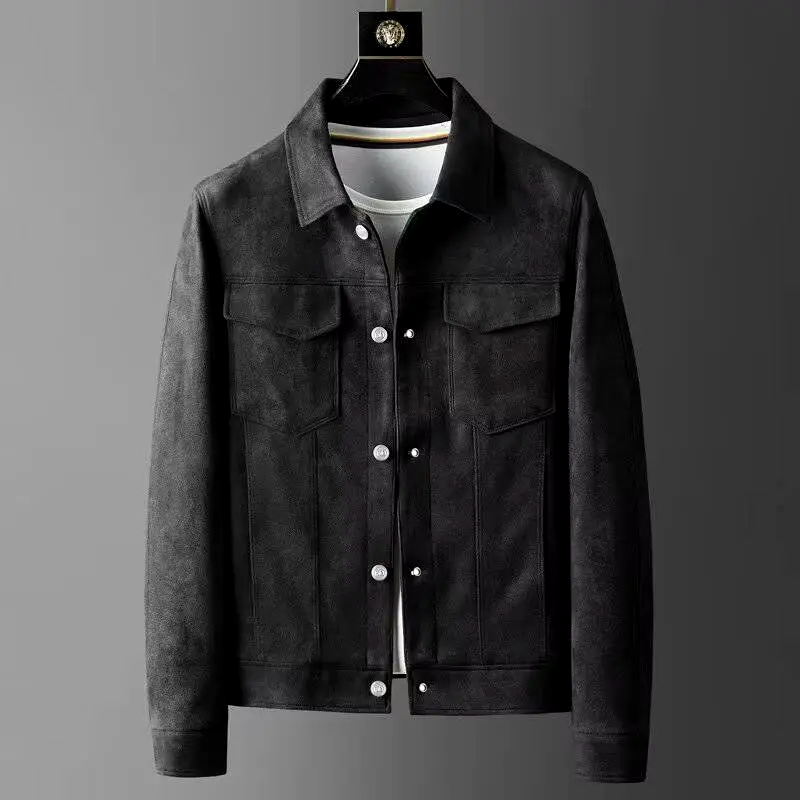 Chaqueta elegante de ante para hombre