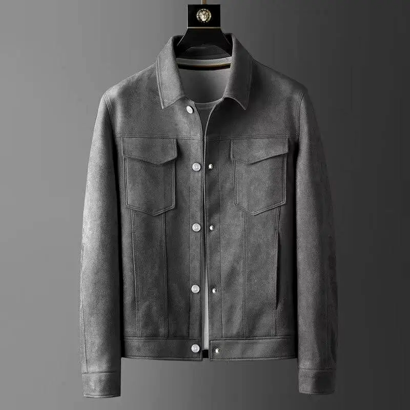 Chaqueta elegante de ante para hombre