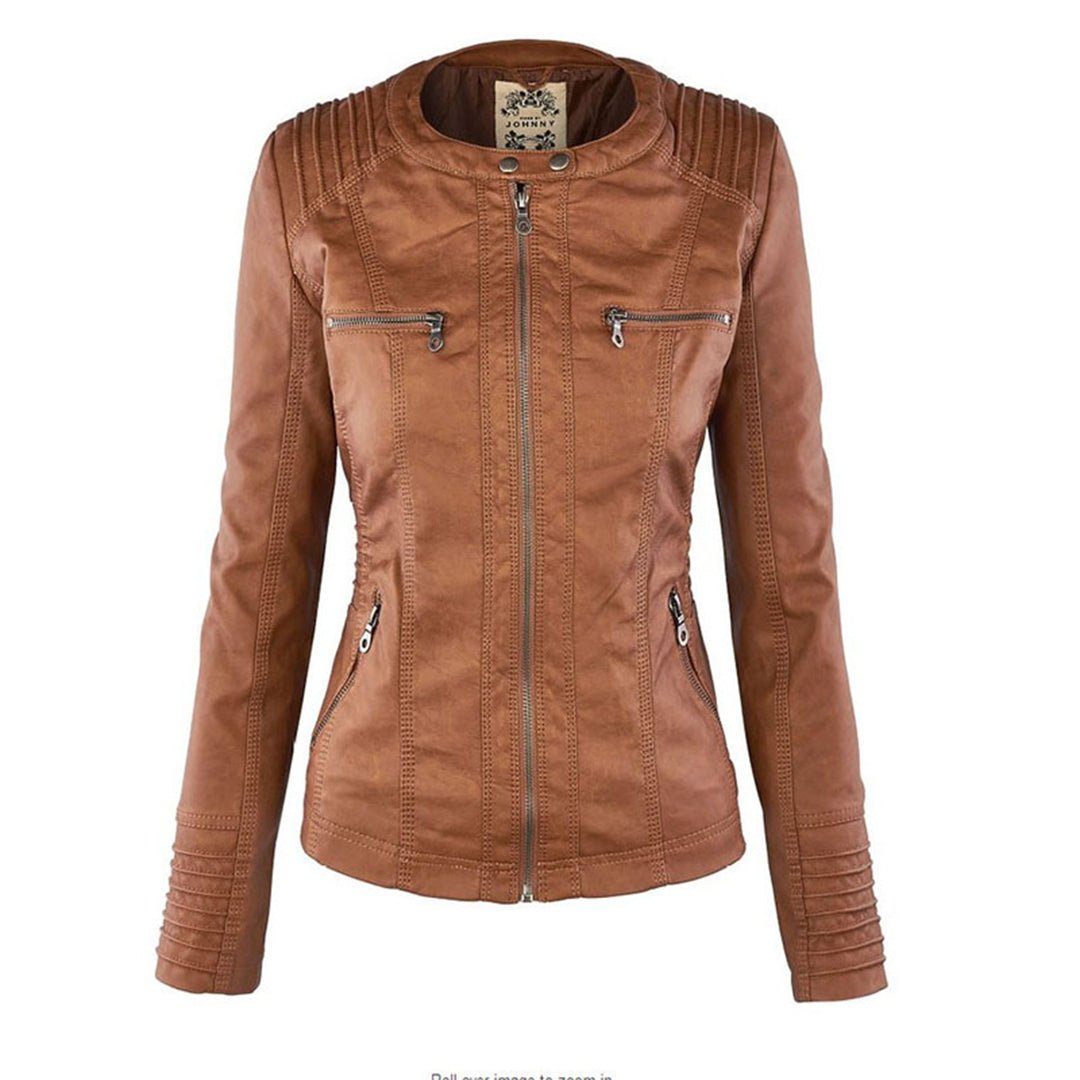 Chaqueta entallada con capucha para mujer